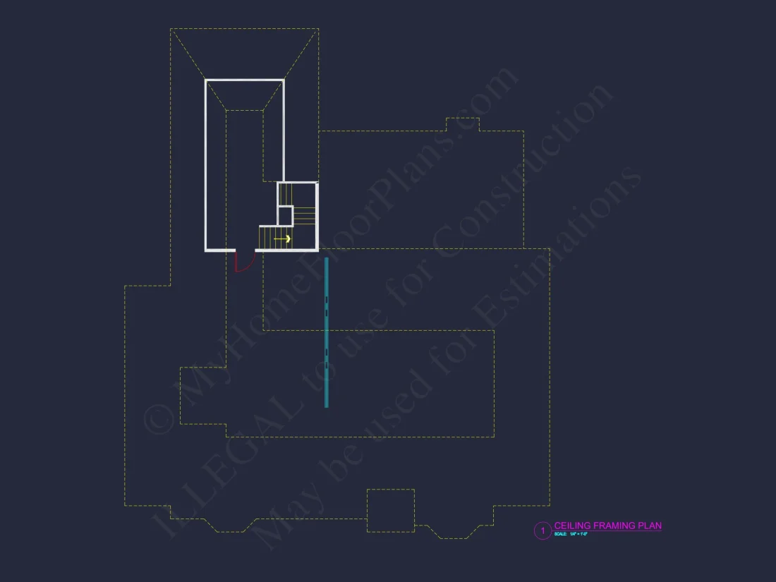 Traditional house Plan with Open Floor Blueprint and CAD Designs
