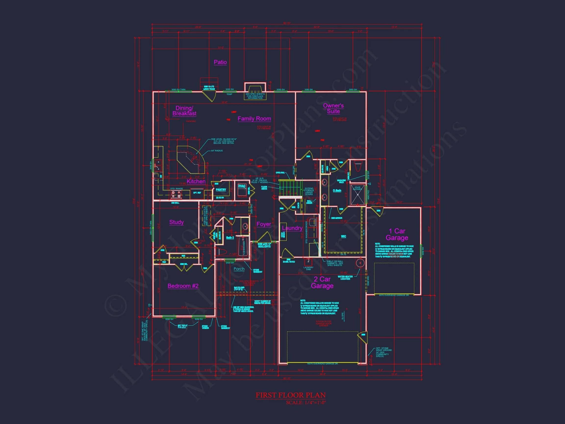18-2077 HOUSE PLAN -Modern Farmhouse Home Plan - 3-Bed, 2-Bath, 1,704 SF 8 Modern Craftsman house Plan with Open Floor Blueprint Designs