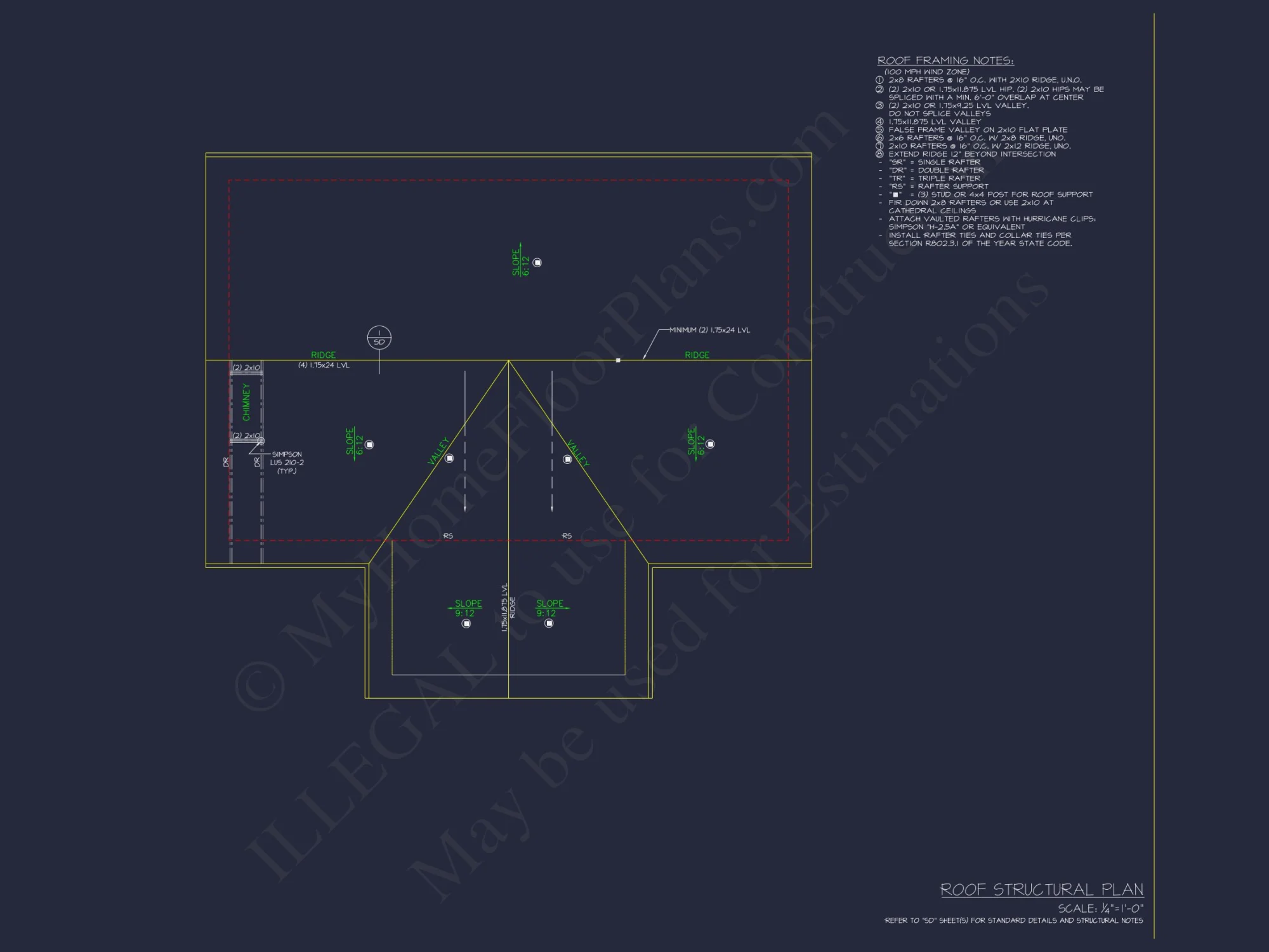 Charming 2-Bedroom Floor Plan with Vaulted Ceilings and CAD Designs