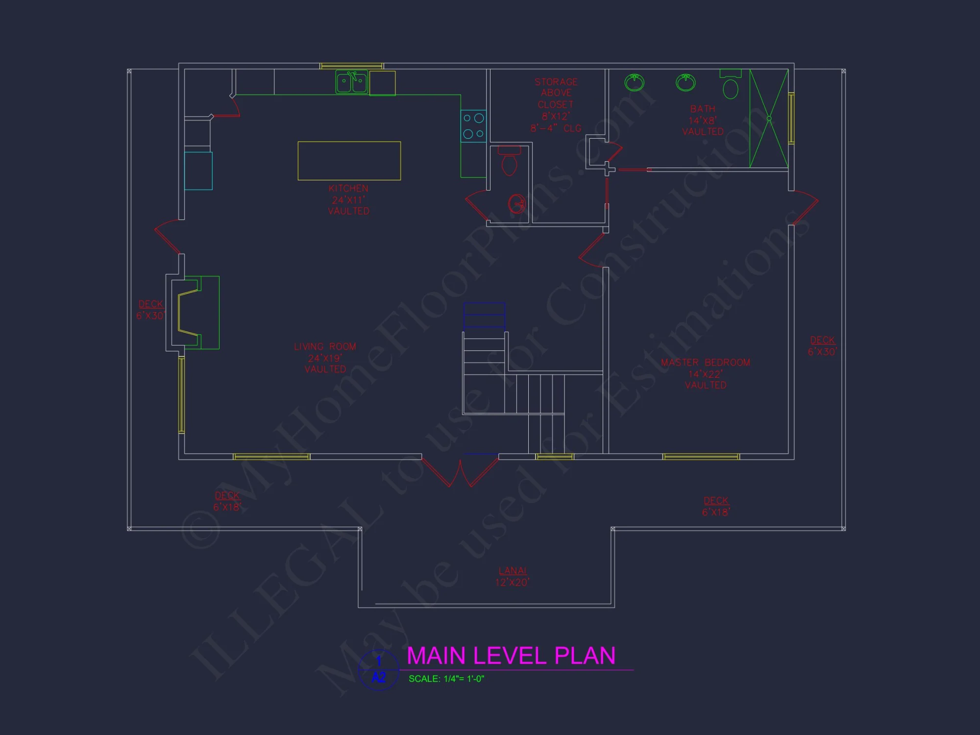 Charming 2-Bedroom Floor Plan with Vaulted Ceilings and CAD Designs