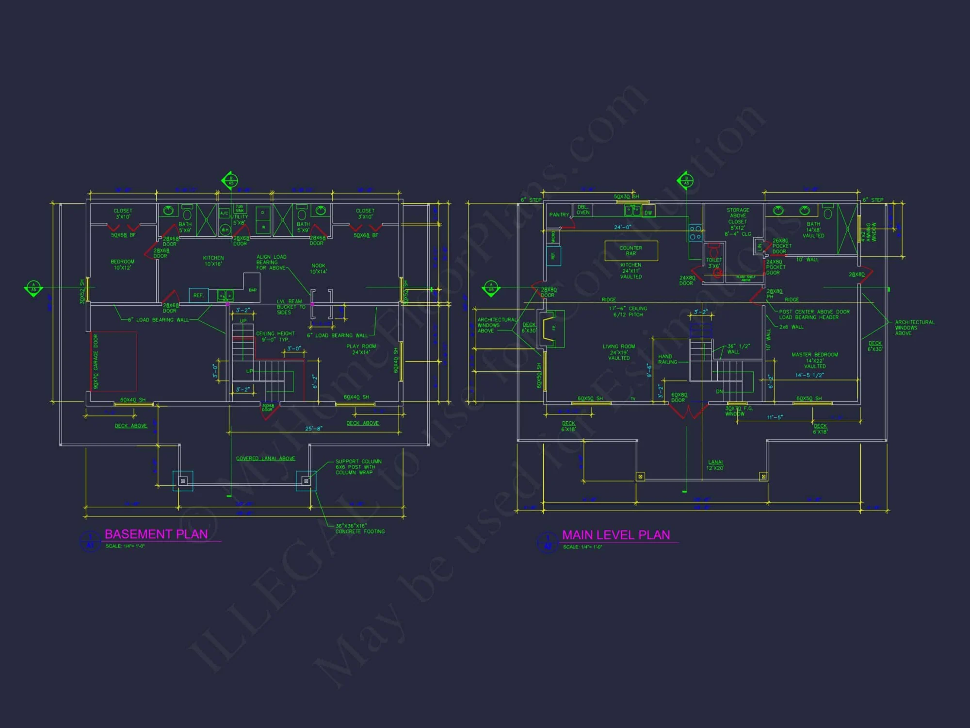 Charming 2-Bedroom Floor Plan with Vaulted Ceilings and CAD Designs
