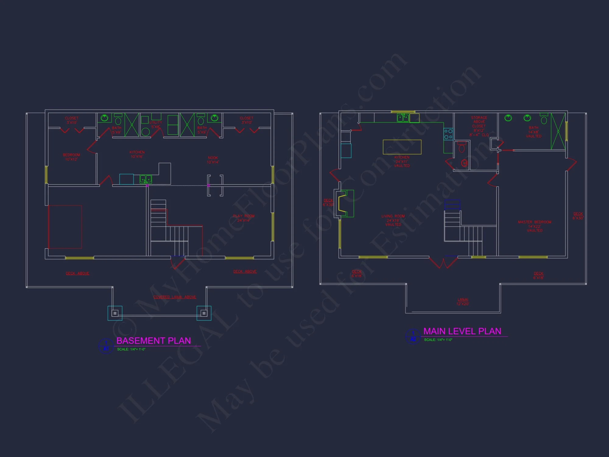 Charming 2-Bedroom Floor Plan with Vaulted Ceilings and CAD Designs