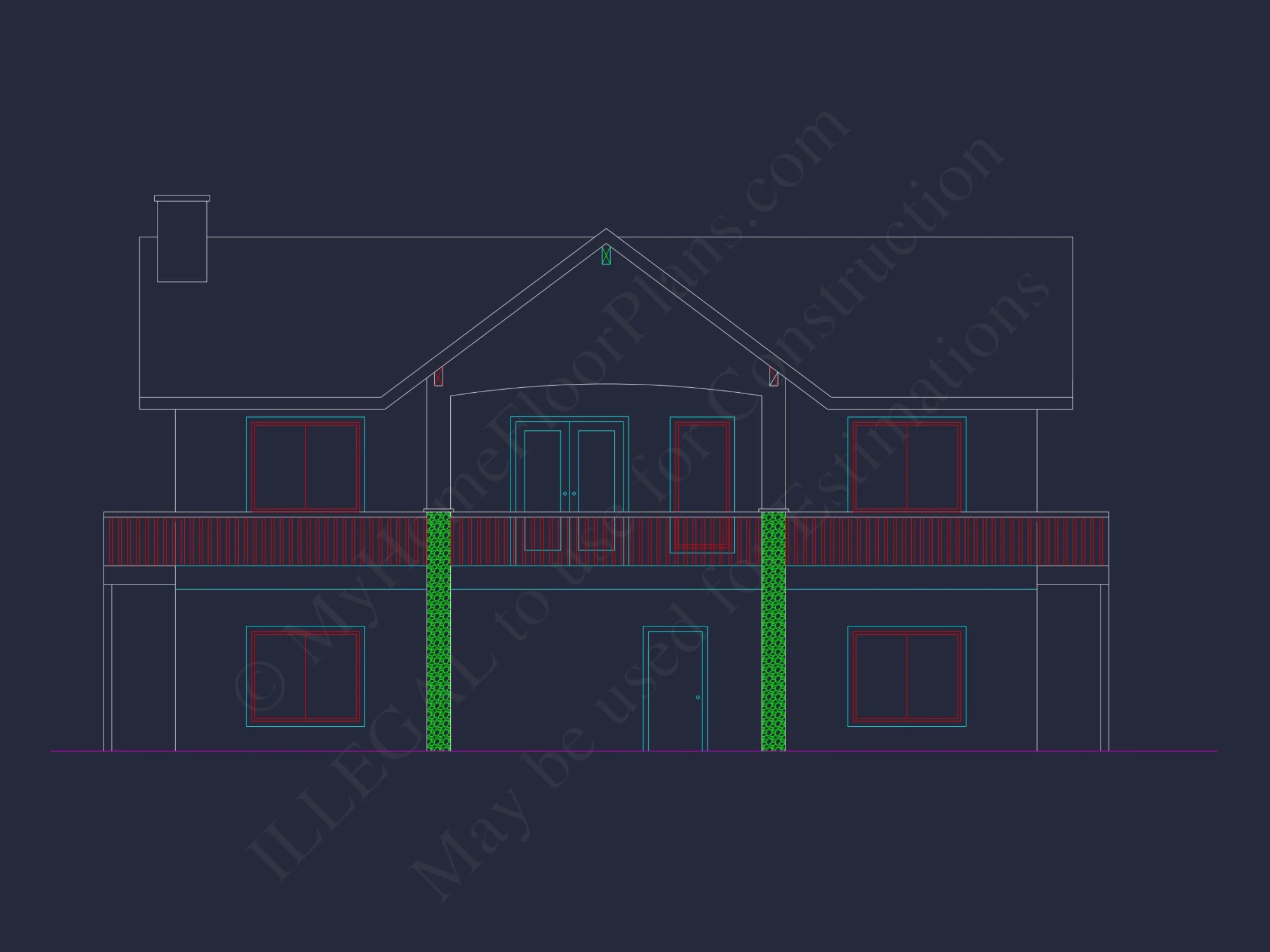 Charming 2-Bedroom Floor Plan with Vaulted Ceilings and CAD Designs