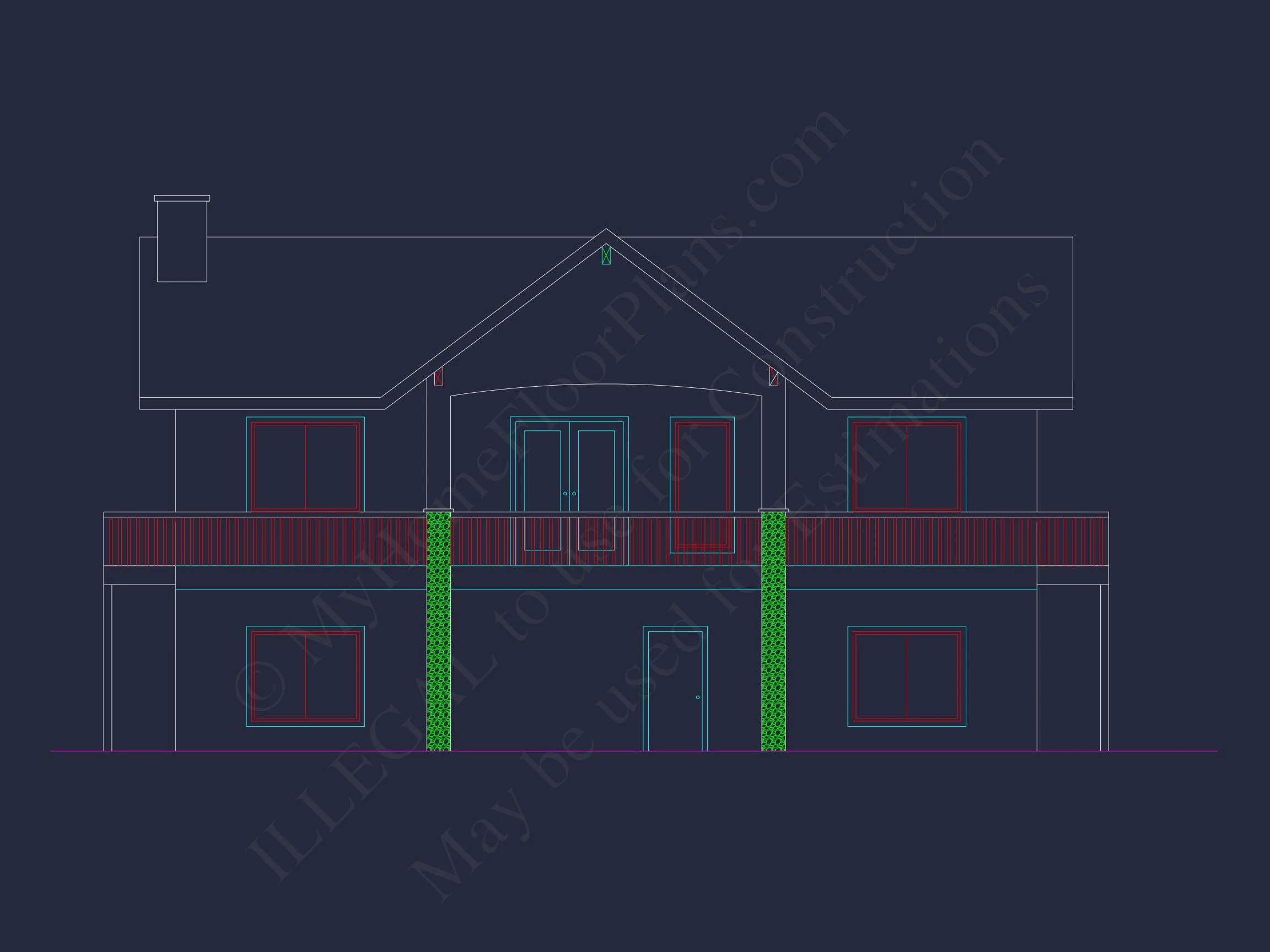 18-1998 HOUSE PLAN - Traditional Ranch Home Plan - 3-Bed, 2-Bath, 2,150 SF 4 Charming 2-Bedroom Floor Plan with Vaulted Ceilings and CAD Designs