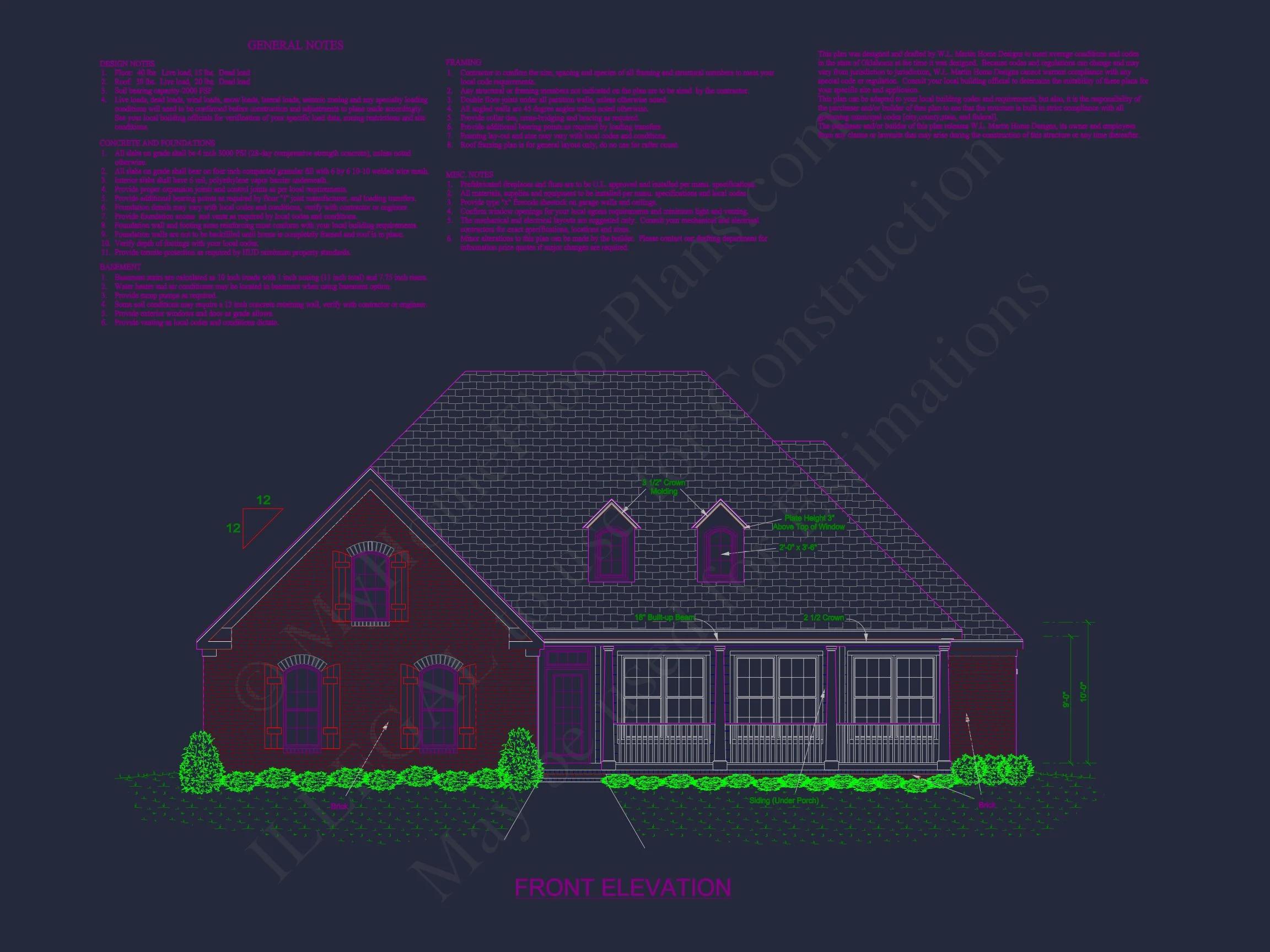 18-1998 HOUSE PLAN - Traditional Ranch Home Plan - 3-Bed, 2-Bath, 2,150 SF 2 Charming 2-Bedroom Floor Plan with Vaulted Ceilings and CAD Designs