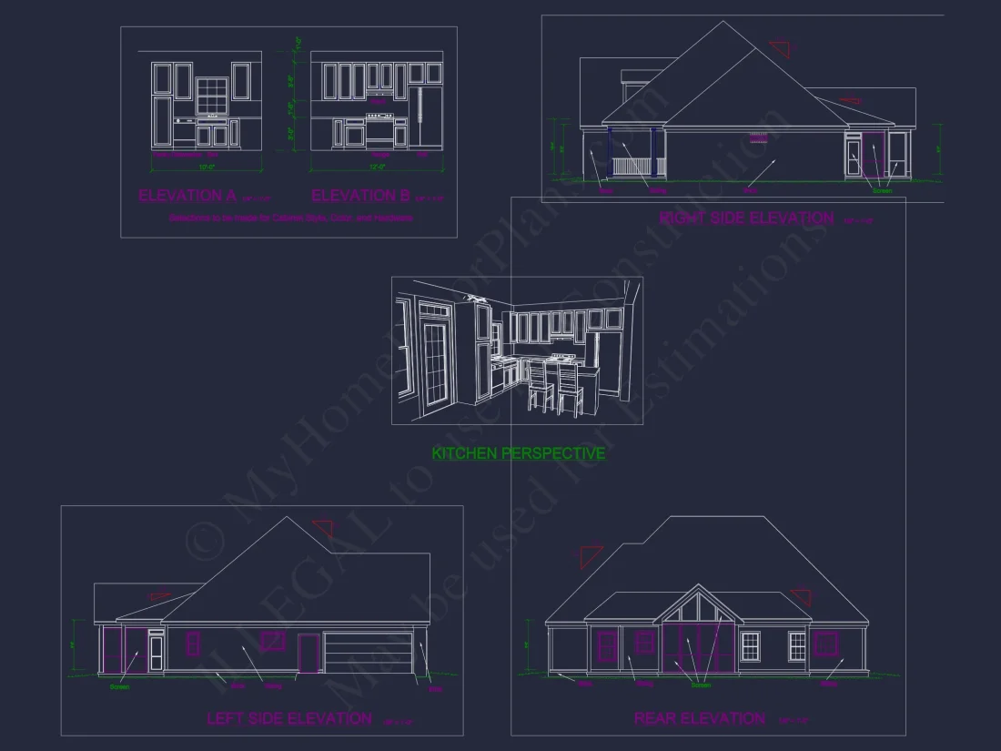 Charming 2-Bedroom Floor Plan with Vaulted Ceilings and CAD Designs