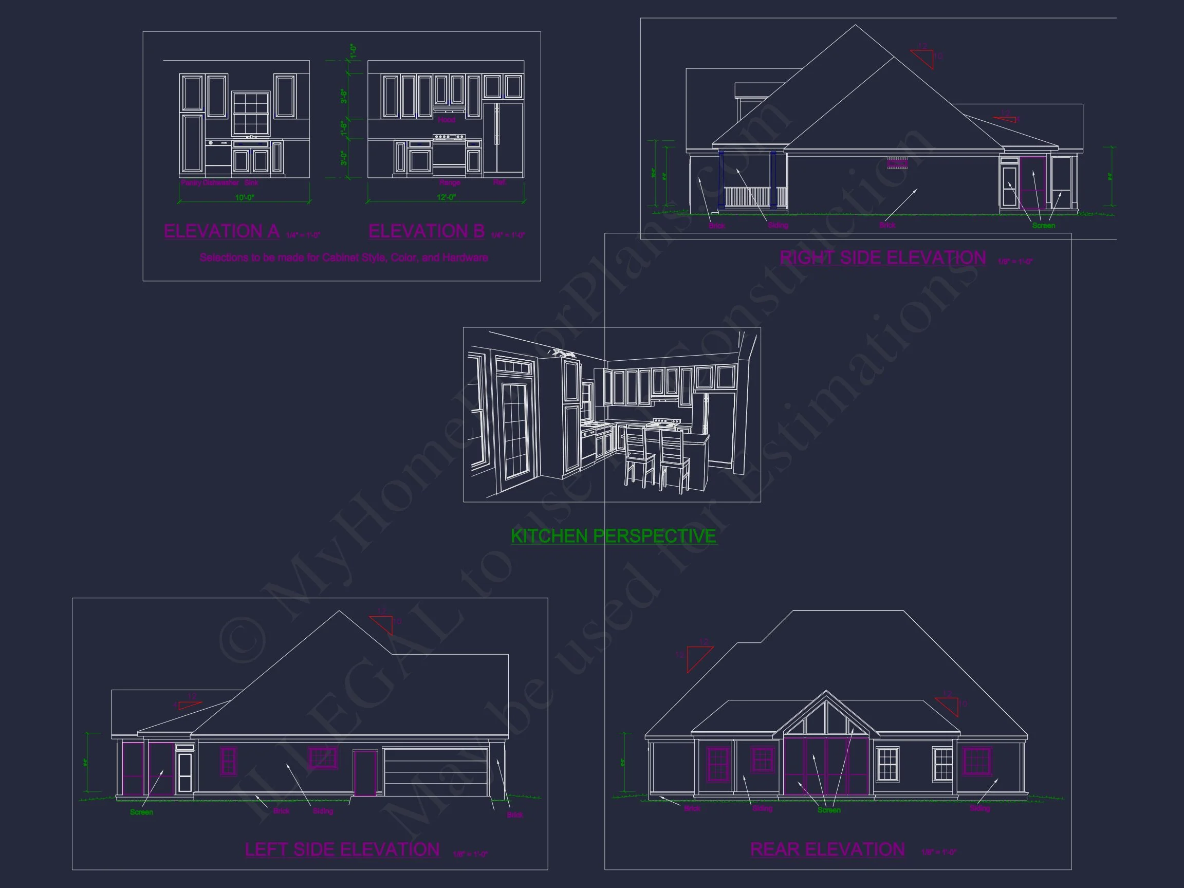 18-1998 HOUSE PLAN - Traditional Ranch Home Plan - 3-Bed, 2-Bath, 2,150 SF 3 Charming 2-Bedroom Floor Plan with Vaulted Ceilings and CAD Designs