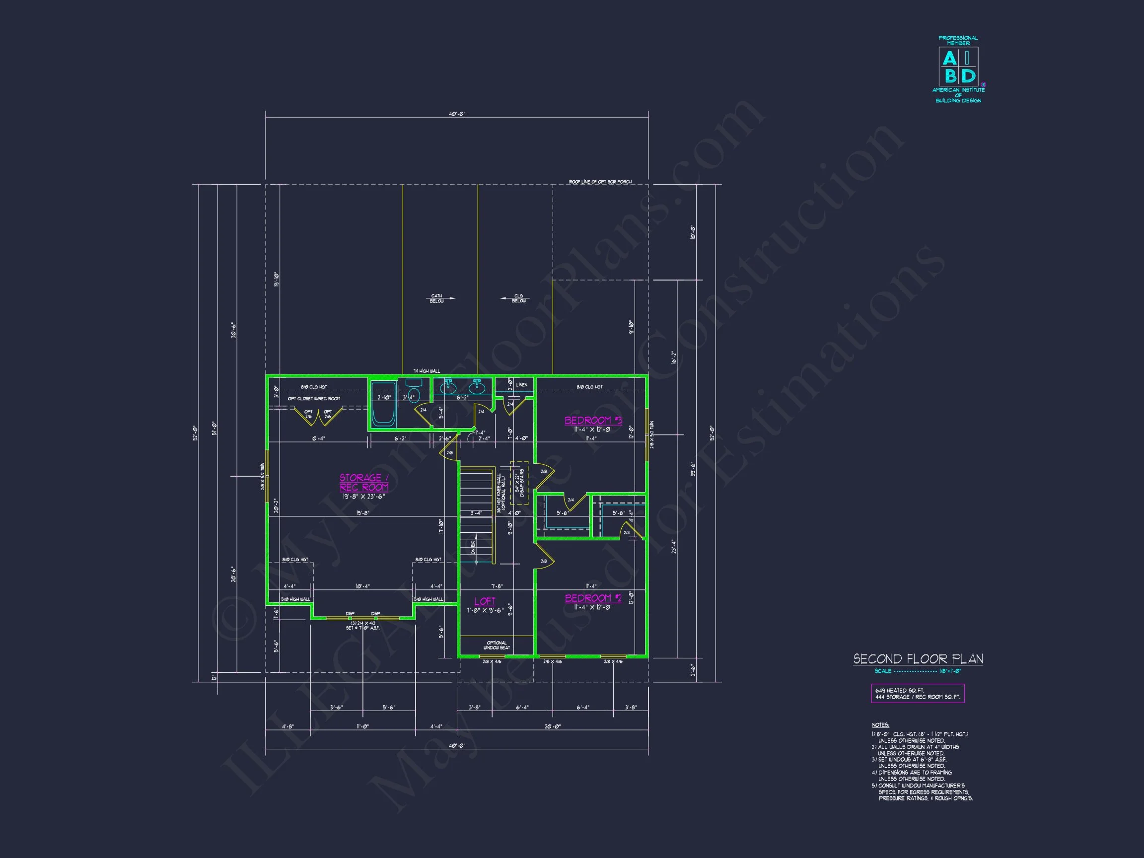 18-1975 HOUSE PLAN - Traditional Colonial Home Plan - 4-Bed, 3-Bath, 2,450 SF 8 Unique Modern Suburban house Plan with Detailed Floor & CAD Designs