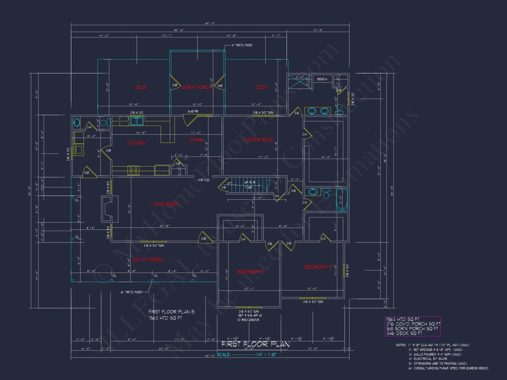 Traditional Farmhouse house Plan with Ranch Layout and CAD Designs