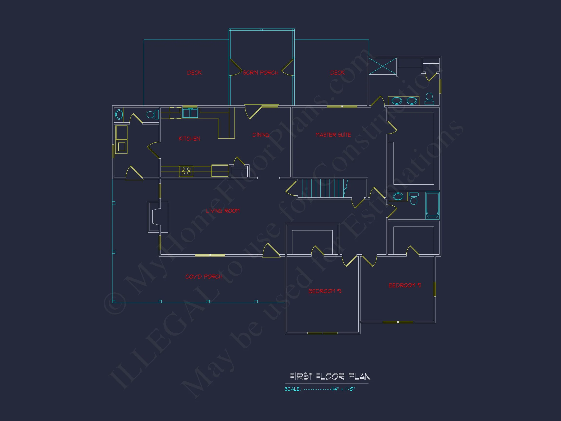 18-1869 HOUSE PLAN - Traditional Farmhouse Home Plan - 3-Bed, 2-Bath, 1,963 SF 3 Traditional Farmhouse house Plan with Ranch Layout and CAD Designs