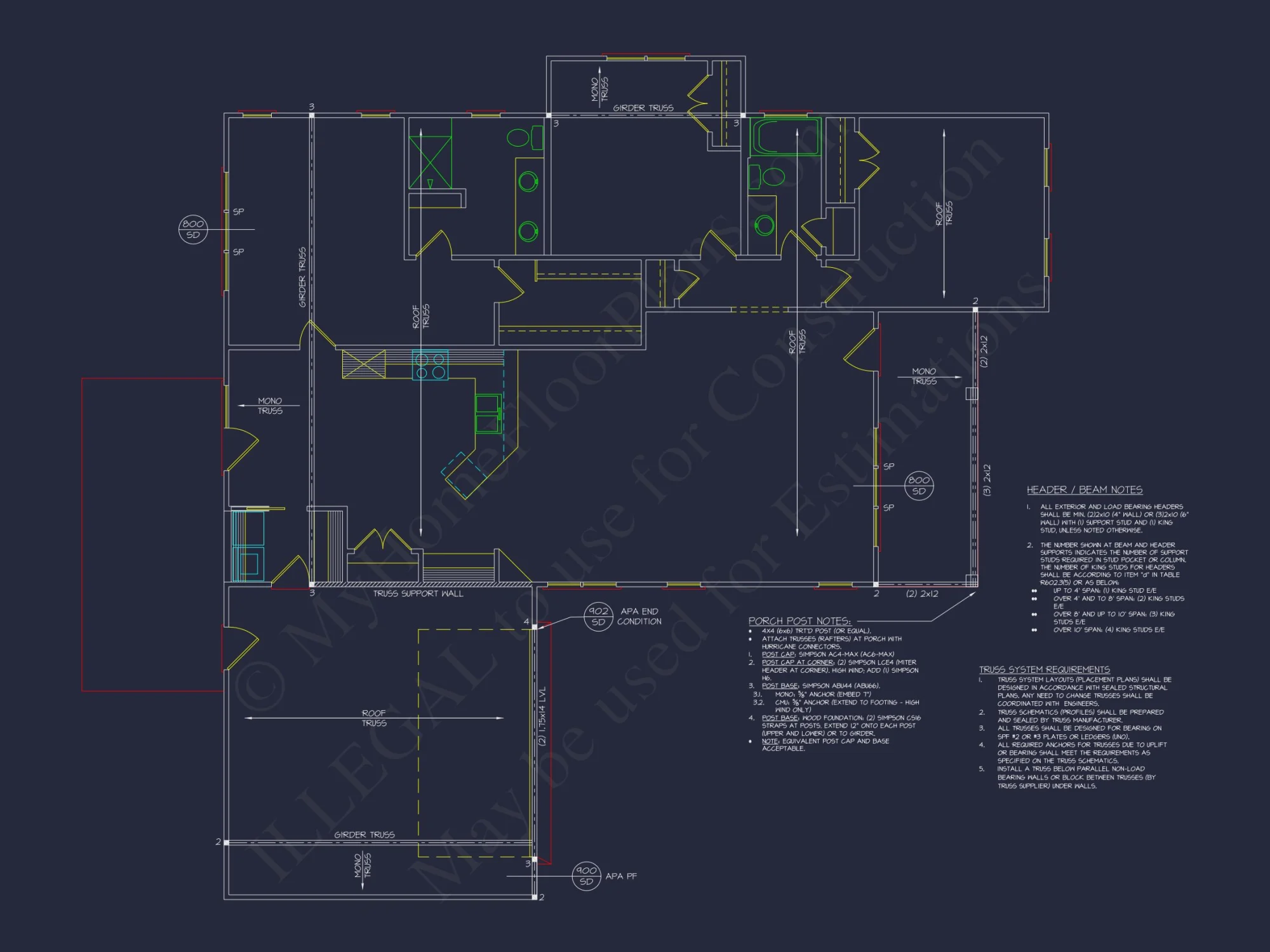 Craftsman house Plan with Open Floor Layout and 2-Car Garage