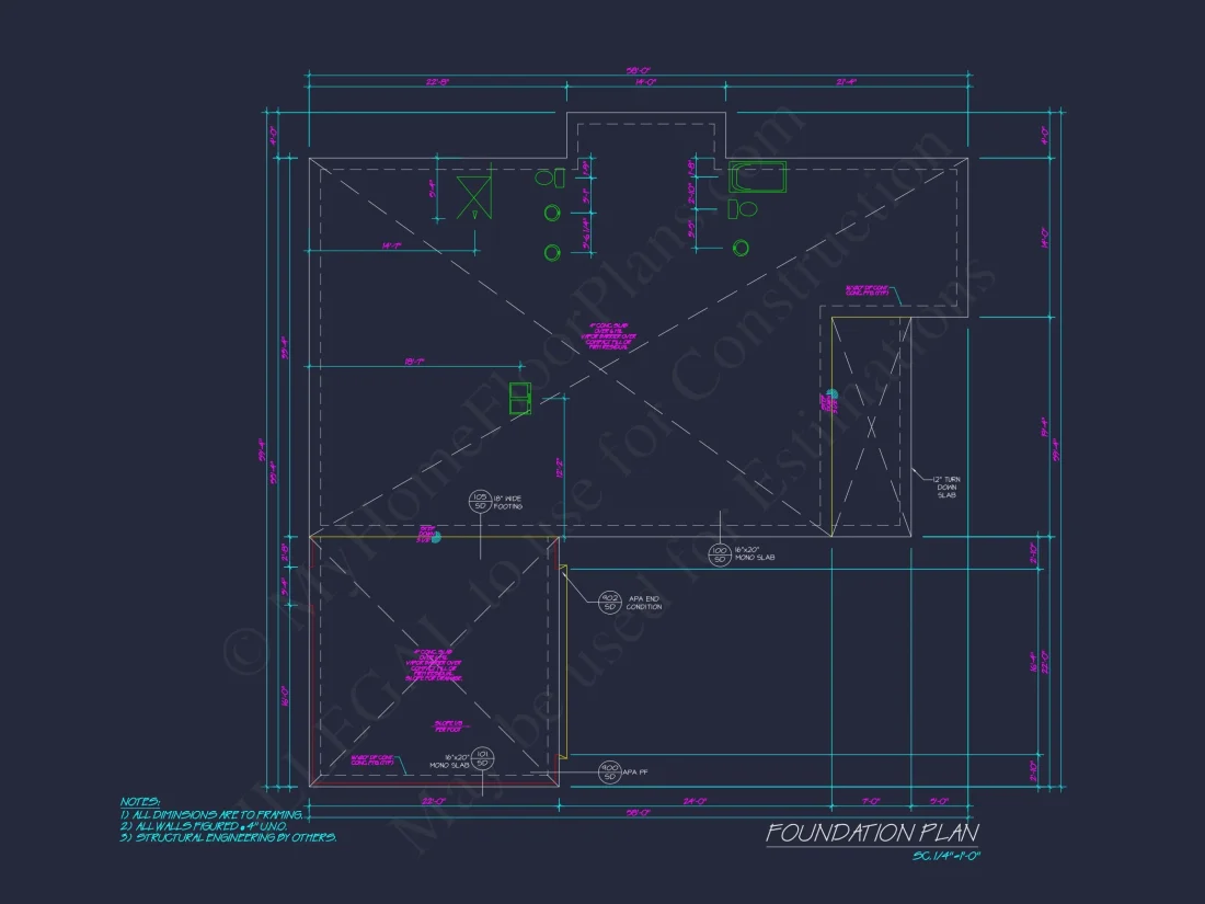 Craftsman house Plan with Open Floor Layout and 2-Car Garage