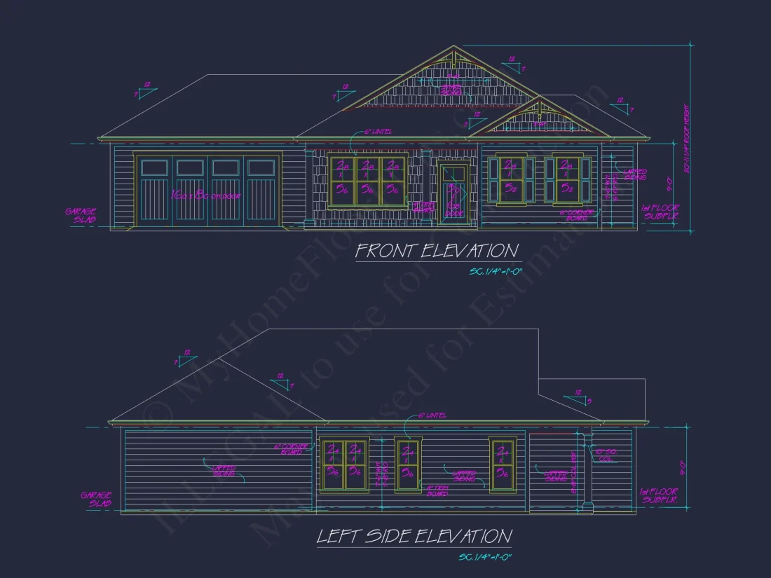 Craftsman house Plan with Open Floor Layout and 2-Car Garage