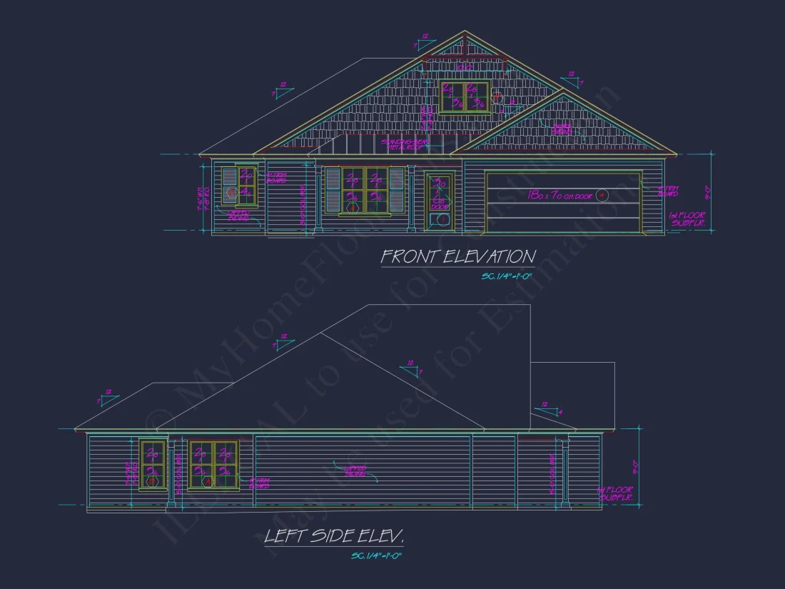 Elegant house Floor Plan with CAD Designs and Blueprint Details