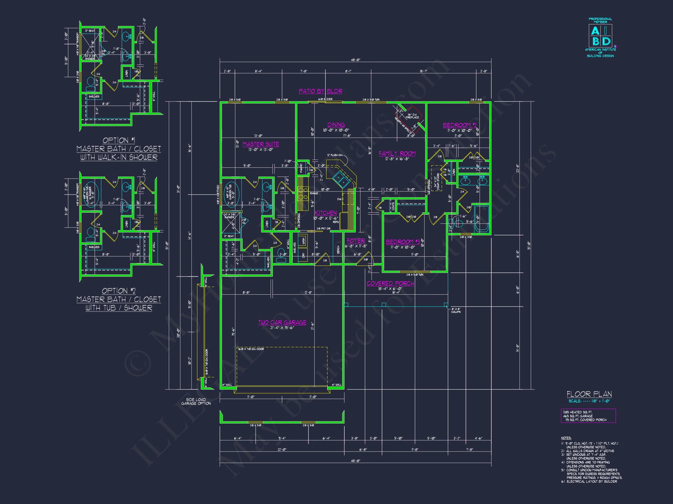 18-1020 HOUSE PLAN - Modern Ranch-Style House Plan with Open Floor and CAD Designs 8 Modern Ranch-Style house Plan with Open Floor and CAD Designs