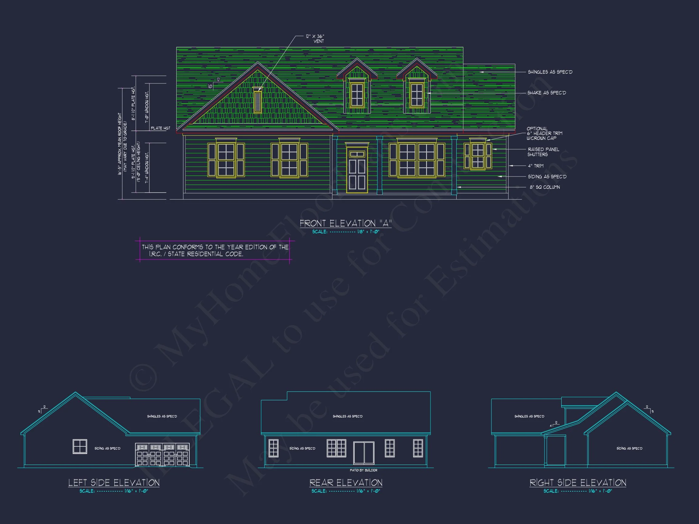 18-1020 HOUSE PLAN - Modern Ranch-Style House Plan with Open Floor and CAD Designs 5 Modern Ranch-Style house Plan with Open Floor and CAD Designs