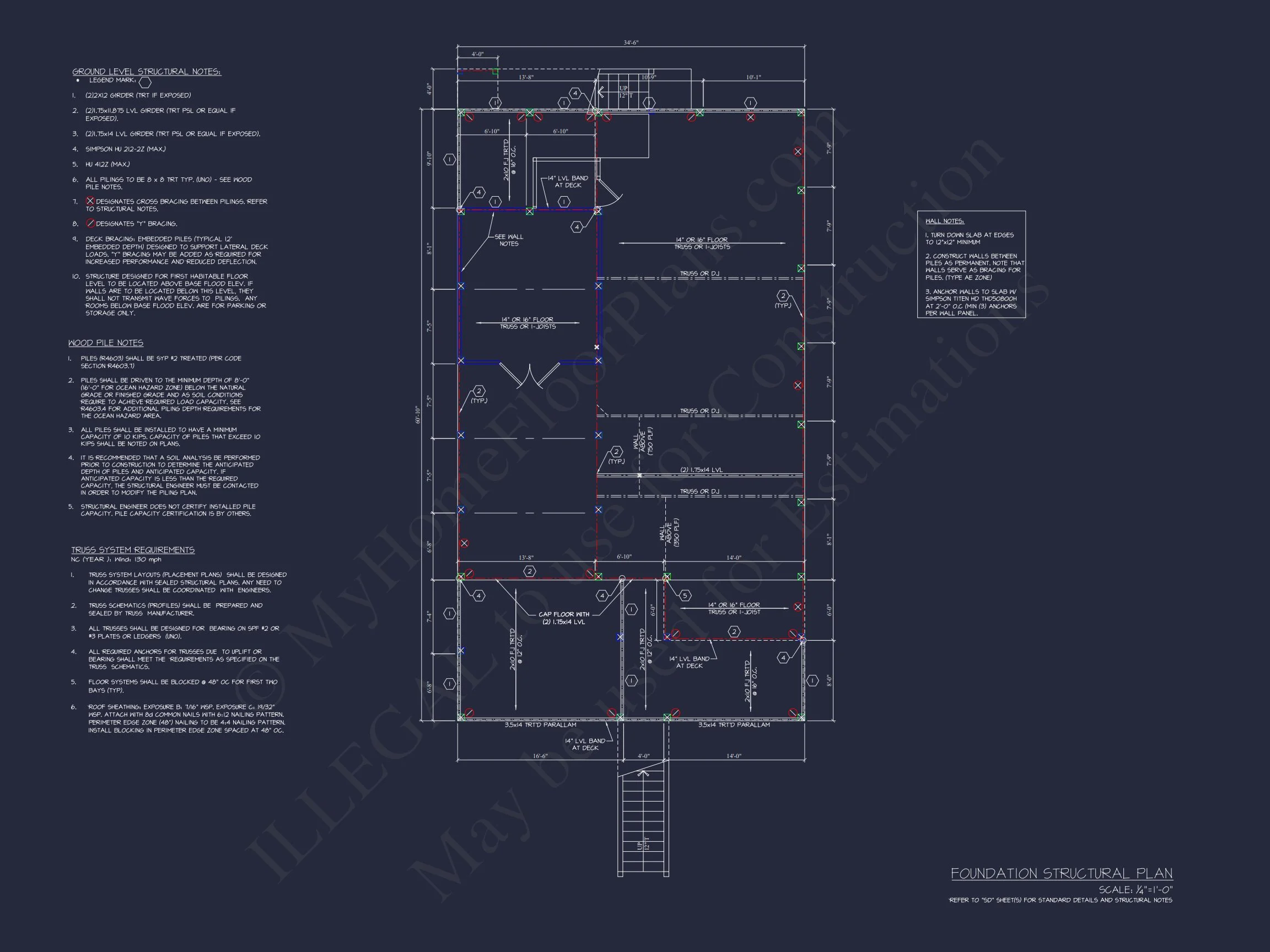 17-2149 HOUSE PLAN - Beach House Plan with Open Floor Plan & Architectural Designs 10 Beach house Plan with Open Floor Plan & Architectural Designs