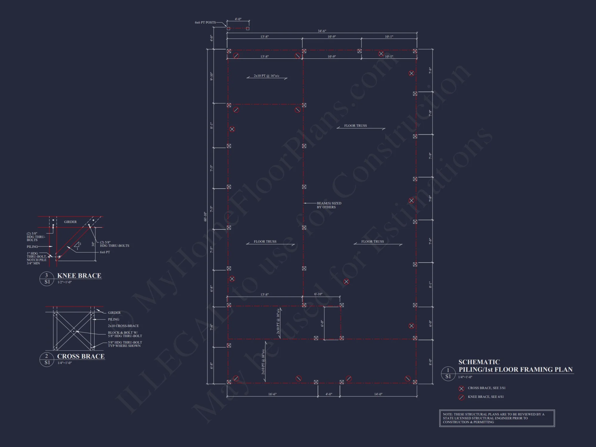 Beach house Plan with Open Floor Plan & Architectural Designs