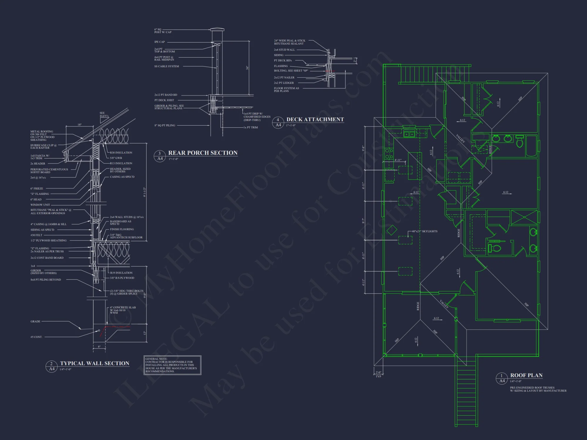 Beach house Plan with Open Floor Plan & Architectural Designs
