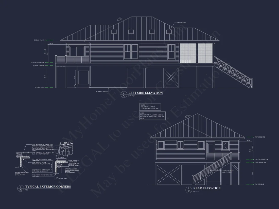 Beach house Plan with Open Floor Plan & Architectural Designs