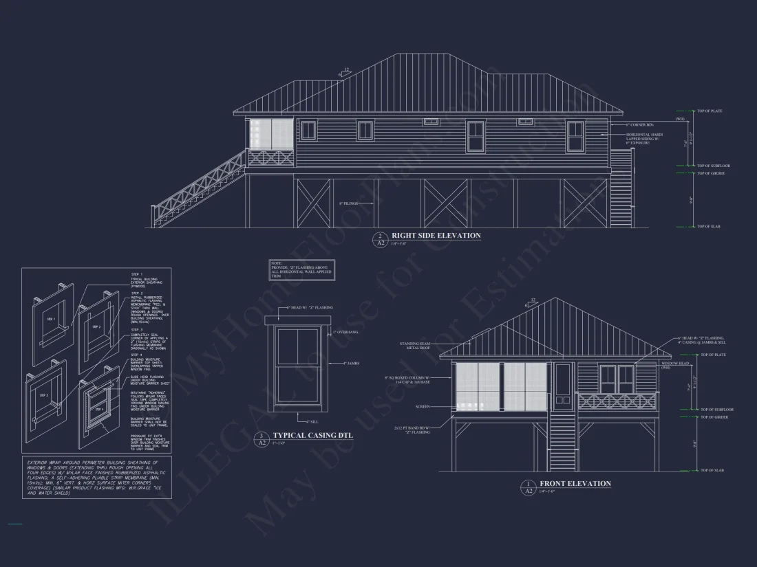 Beach house Plan with Open Floor Plan & Architectural Designs