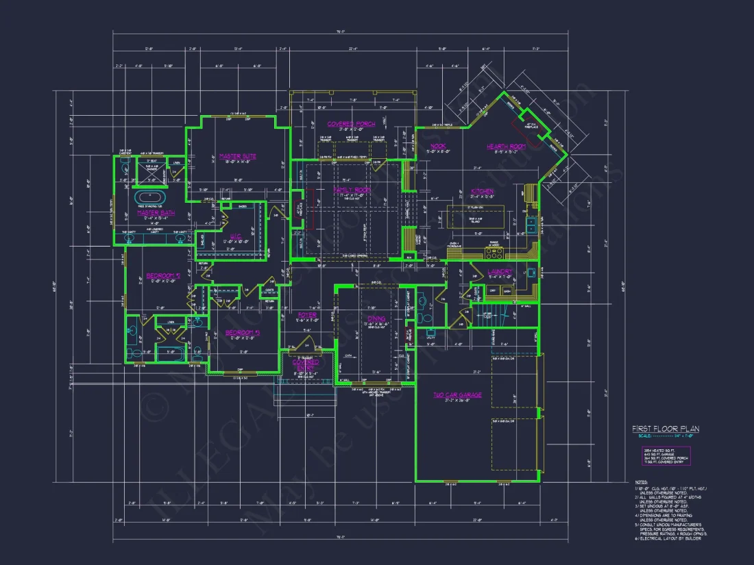 Spacious house Plan: 3 Beds, 2 Baths, CAD Designs & More