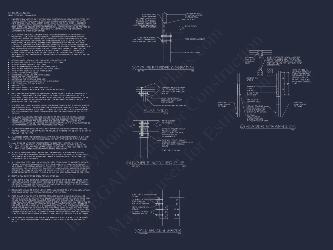 Coastal house Plan with Complete Floor Designs and Blueprints
