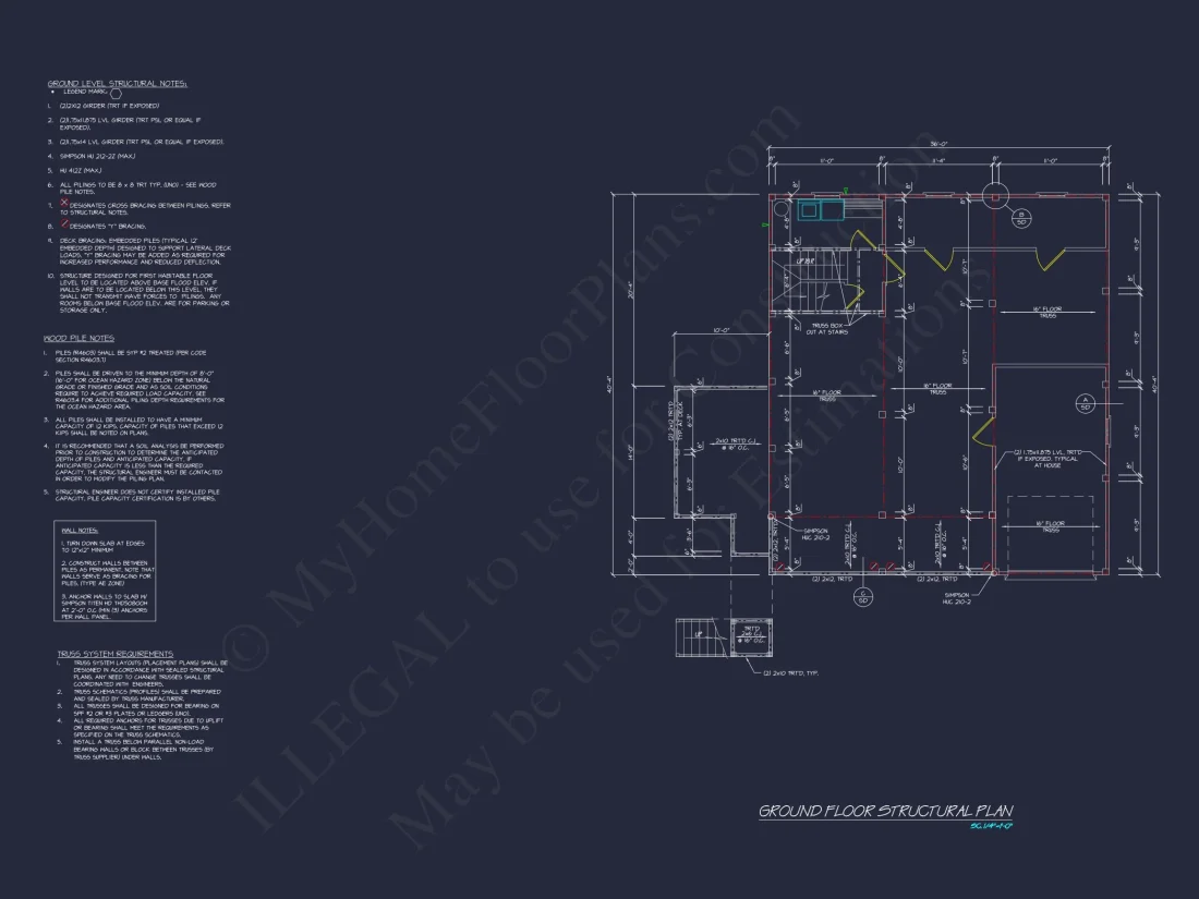 Coastal house Plan with Complete Floor Designs and Blueprints