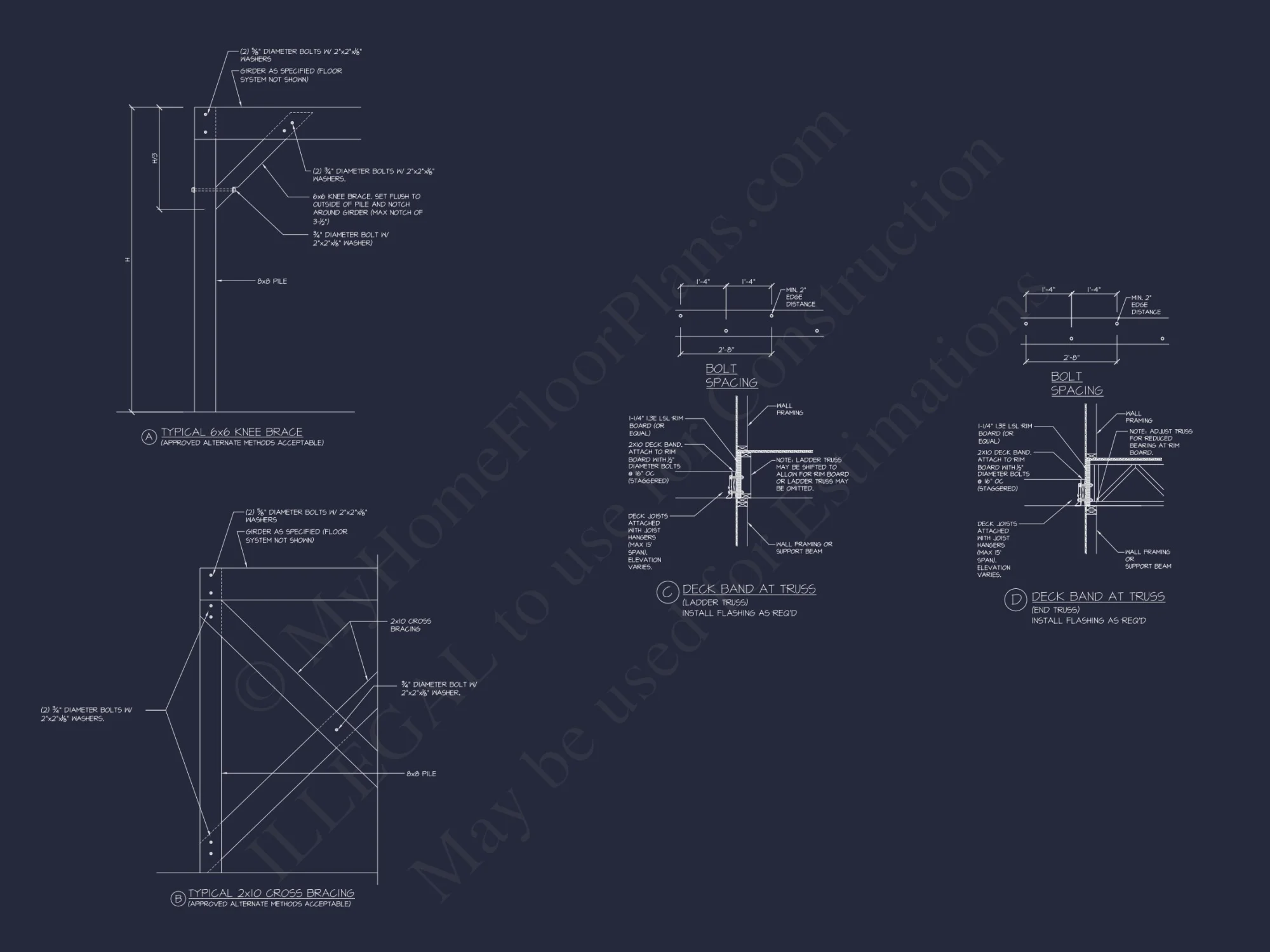Modern Beach House CAD Blueprint with 2-Story Floor Plan