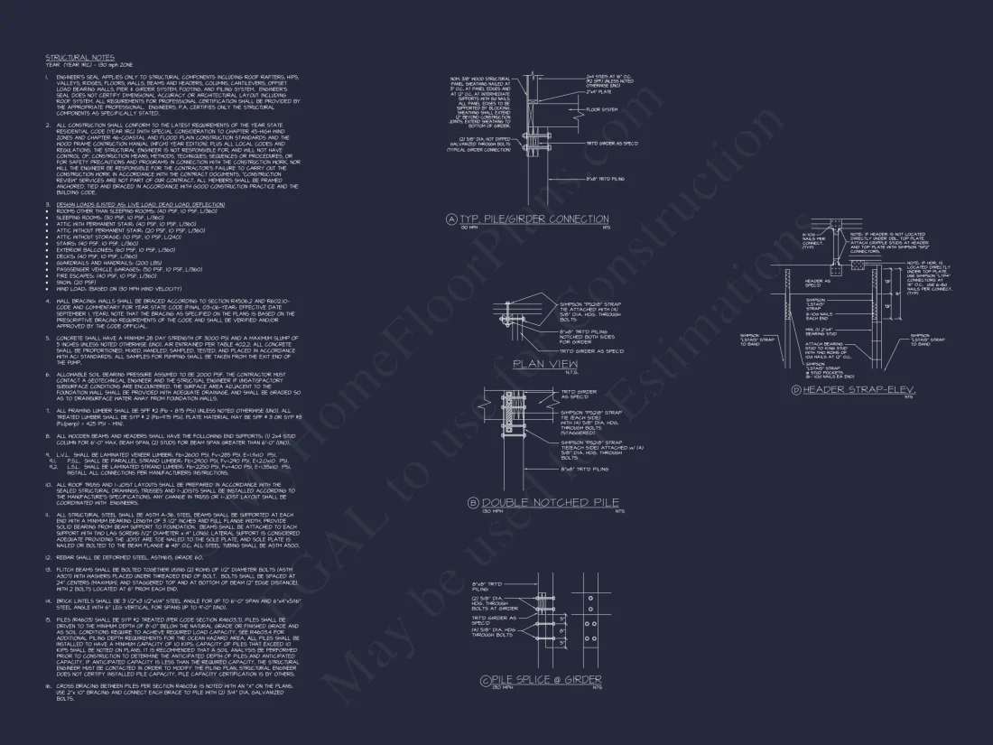 Modern Beach House CAD Blueprint with 2-Story Floor Plan