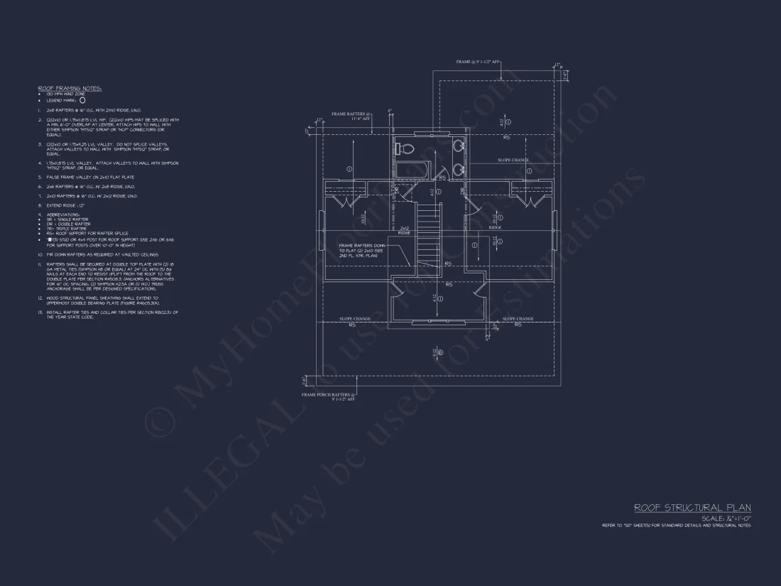 Modern Beach House CAD Blueprint with 2-Story Floor Plan