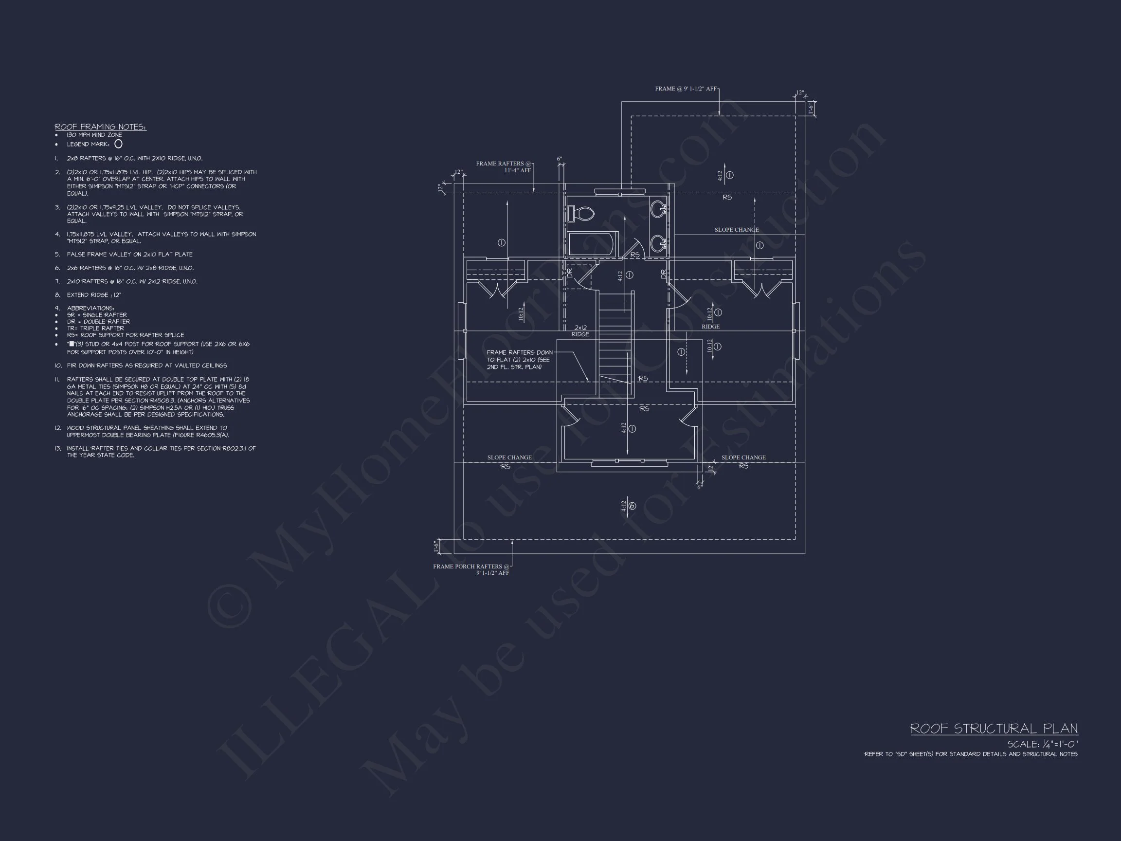 17-1845 HOUSE PLAN - Modern Beach House CAD Blueprint with 2-Story Floor Plan 13 Modern Beach House CAD Blueprint with 2-Story Floor Plan