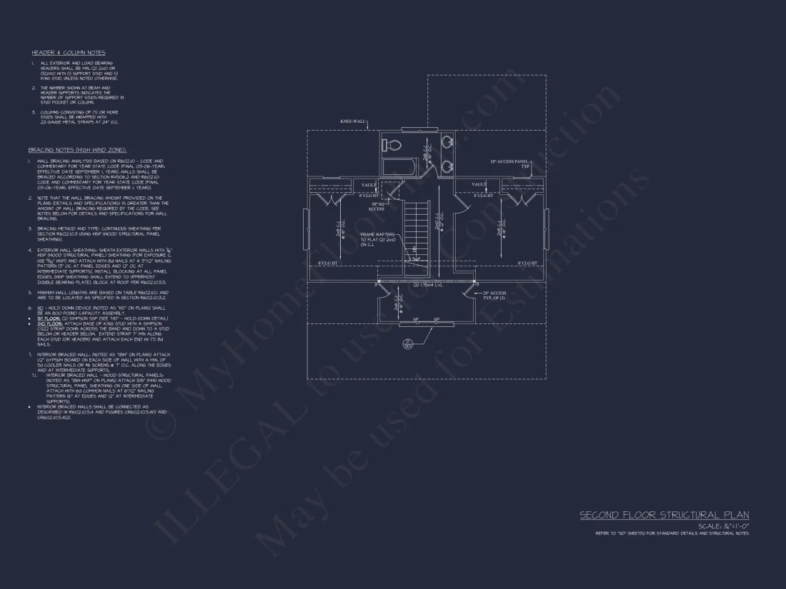 Modern Beach House CAD Blueprint with 2-Story Floor Plan