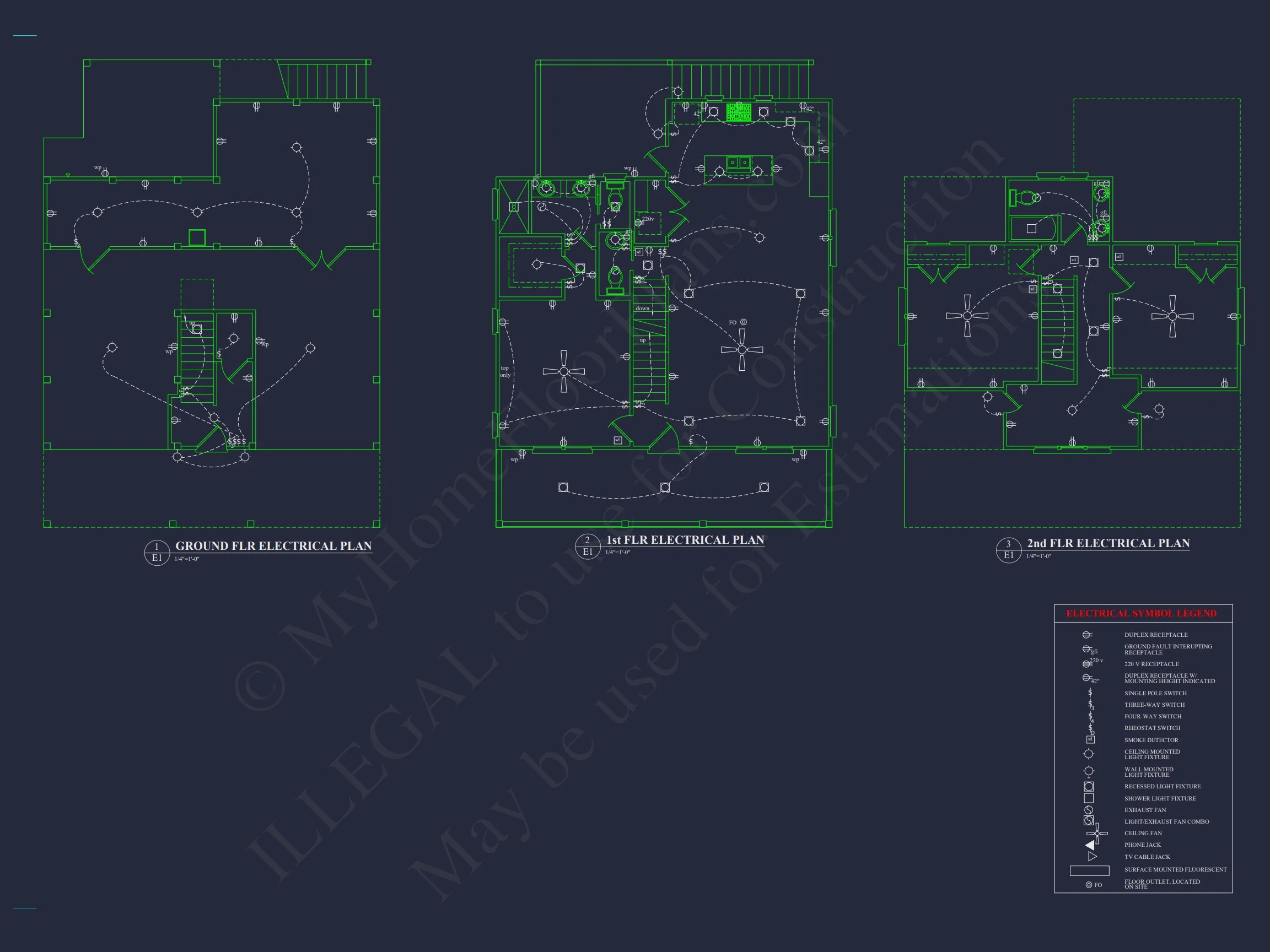 17-1845 HOUSE PLAN - Modern Beach House CAD Blueprint with 2-Story Floor Plan 7 Modern Beach House CAD Blueprint with 2-Story Floor Plan