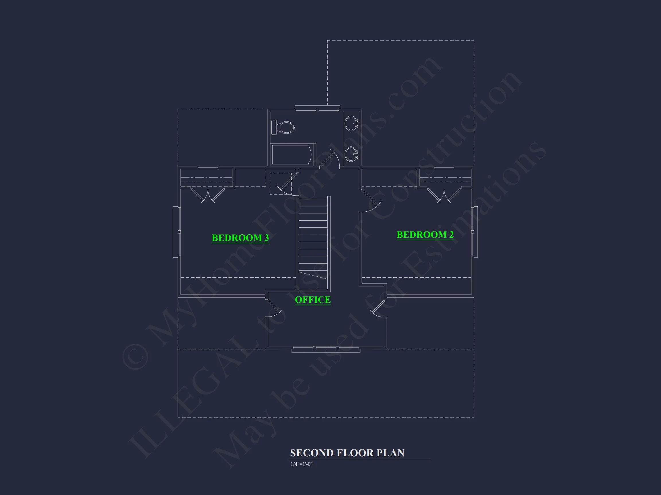 17-1845 HOUSE PLAN - Modern Beach House CAD Blueprint with 2-Story Floor Plan 4 Modern Beach House CAD Blueprint with 2-Story Floor Plan