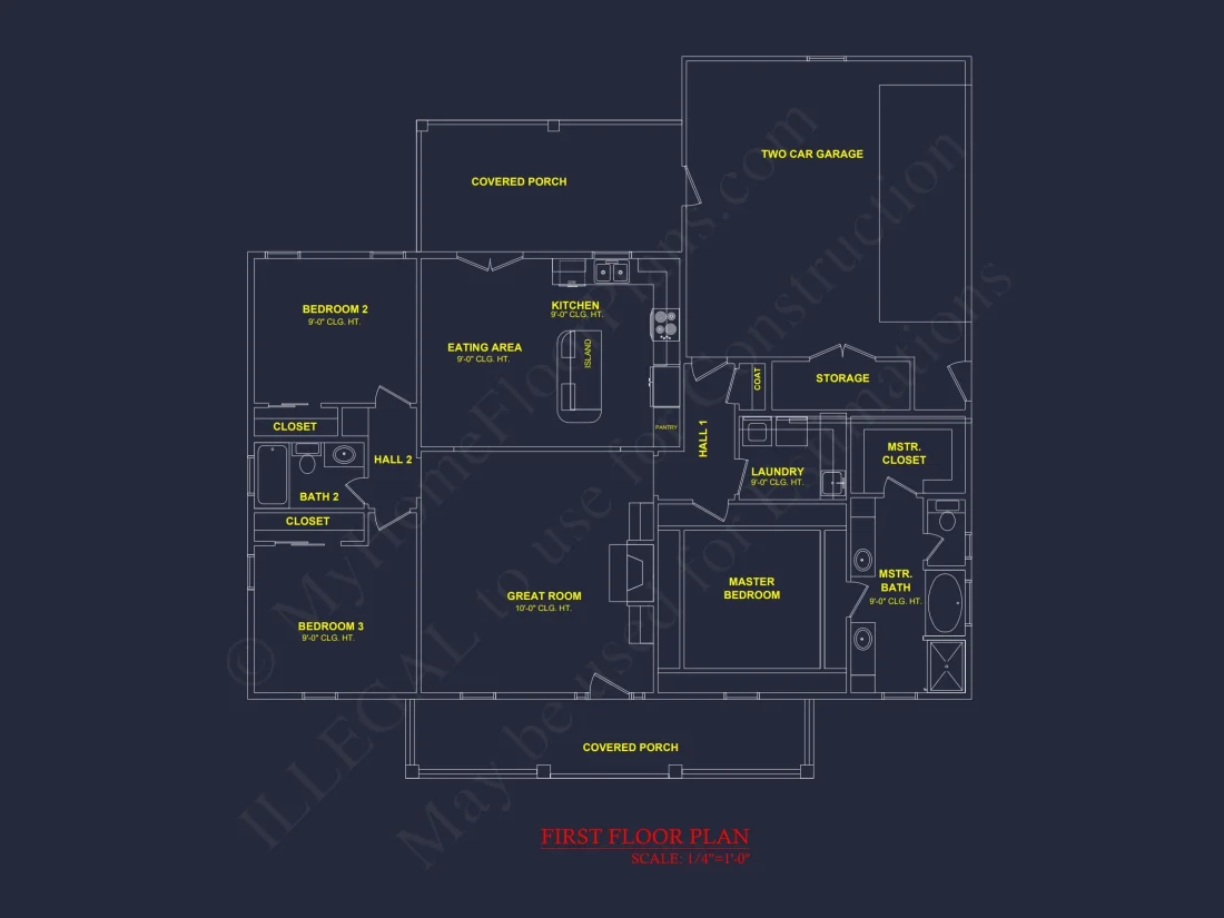 Traditional house Plan with Spacious Floor Layout and CAD Designs