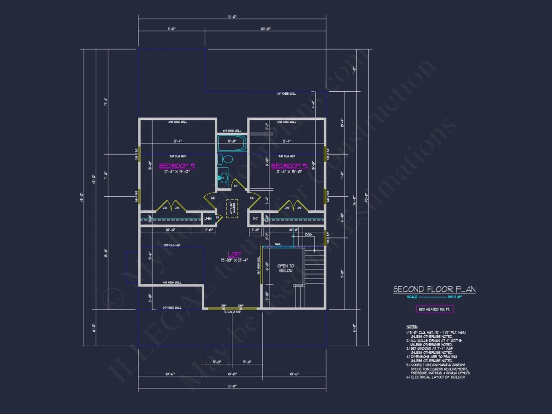 Modern Craftsman house Floor Plan with 2-Story Architecture Designs
