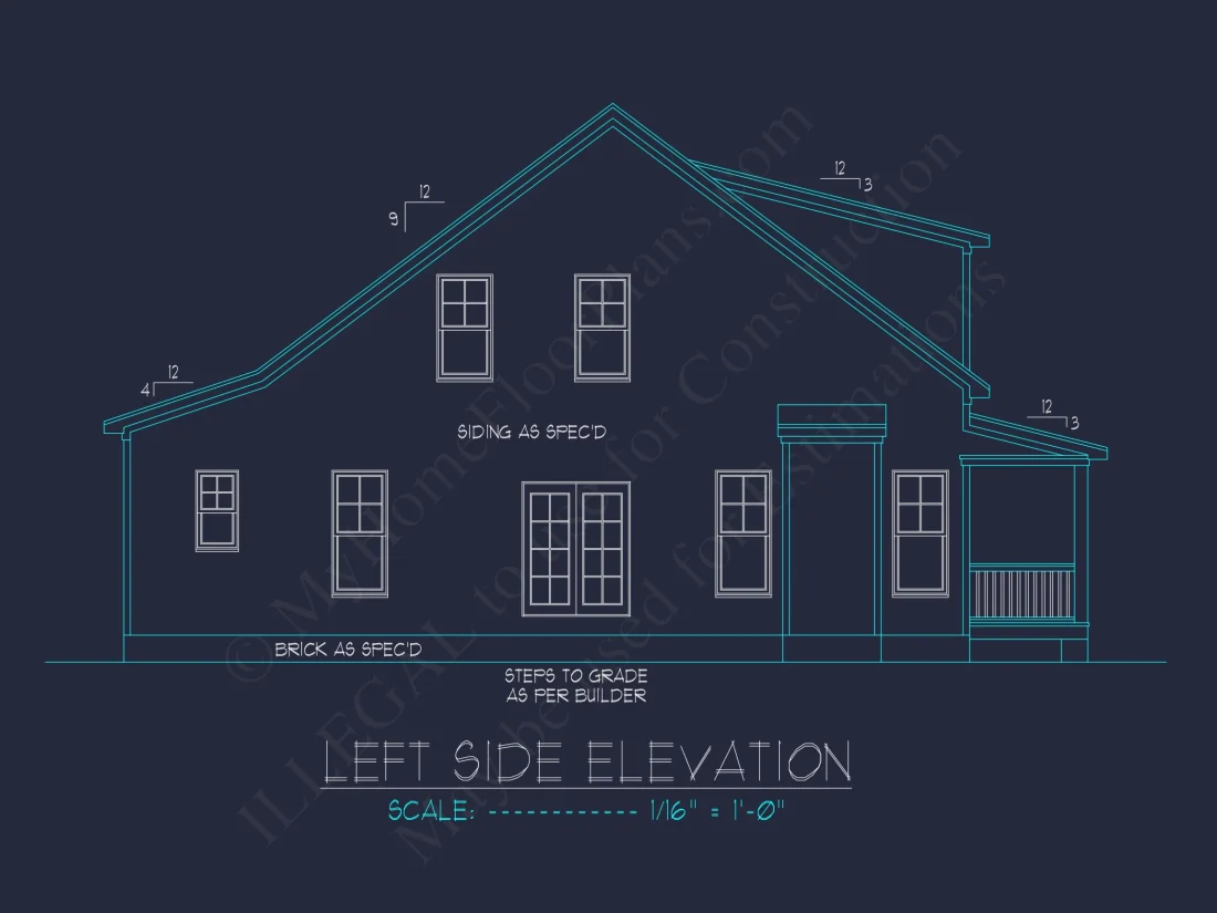 Modern Craftsman house Floor Plan with 2-Story Architecture Designs