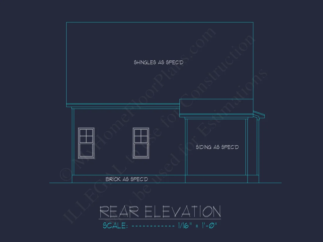 Modern Craftsman house Floor Plan with 2-Story Architecture Designs