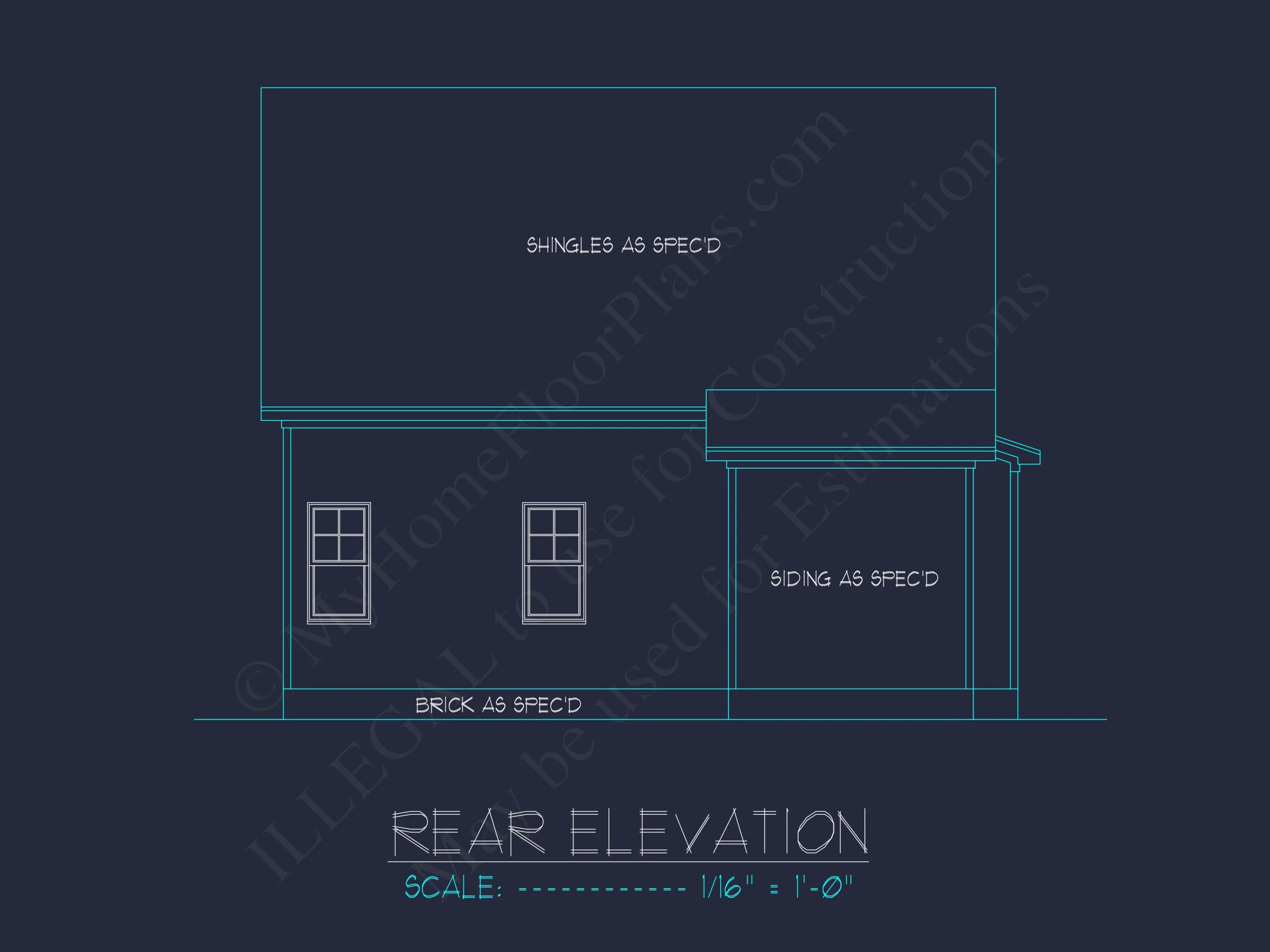 17-1040 HOUSE PLAN - Cape Cod House Plan - 3-Bed, 2-Bath, 1,450 SF 4 Modern Craftsman house Floor Plan with 2-Story Architecture Designs