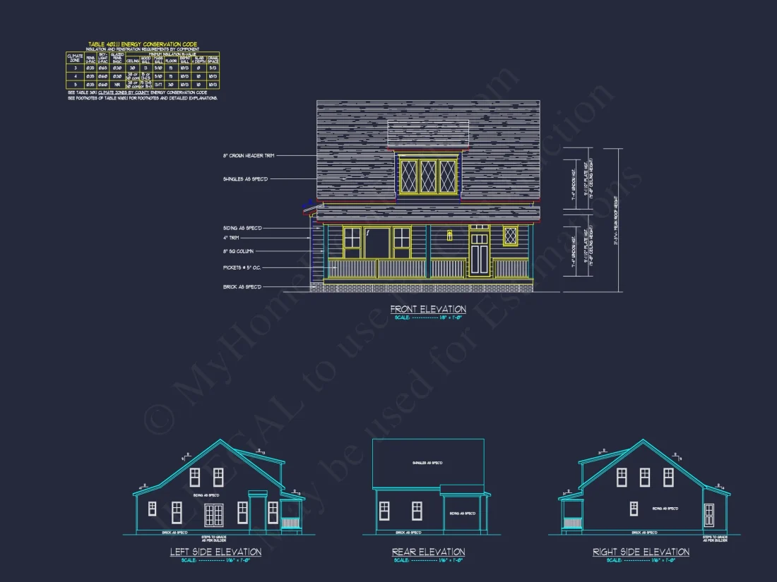 Modern Craftsman house Floor Plan with 2-Story Architecture Designs