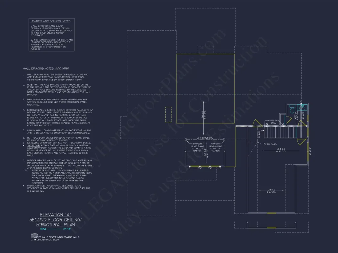 Craftsman house Plan with 2-Story Design and CAD Blueprint