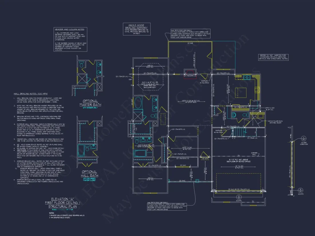 Craftsman house Plan with 2-Story Design and CAD Blueprint