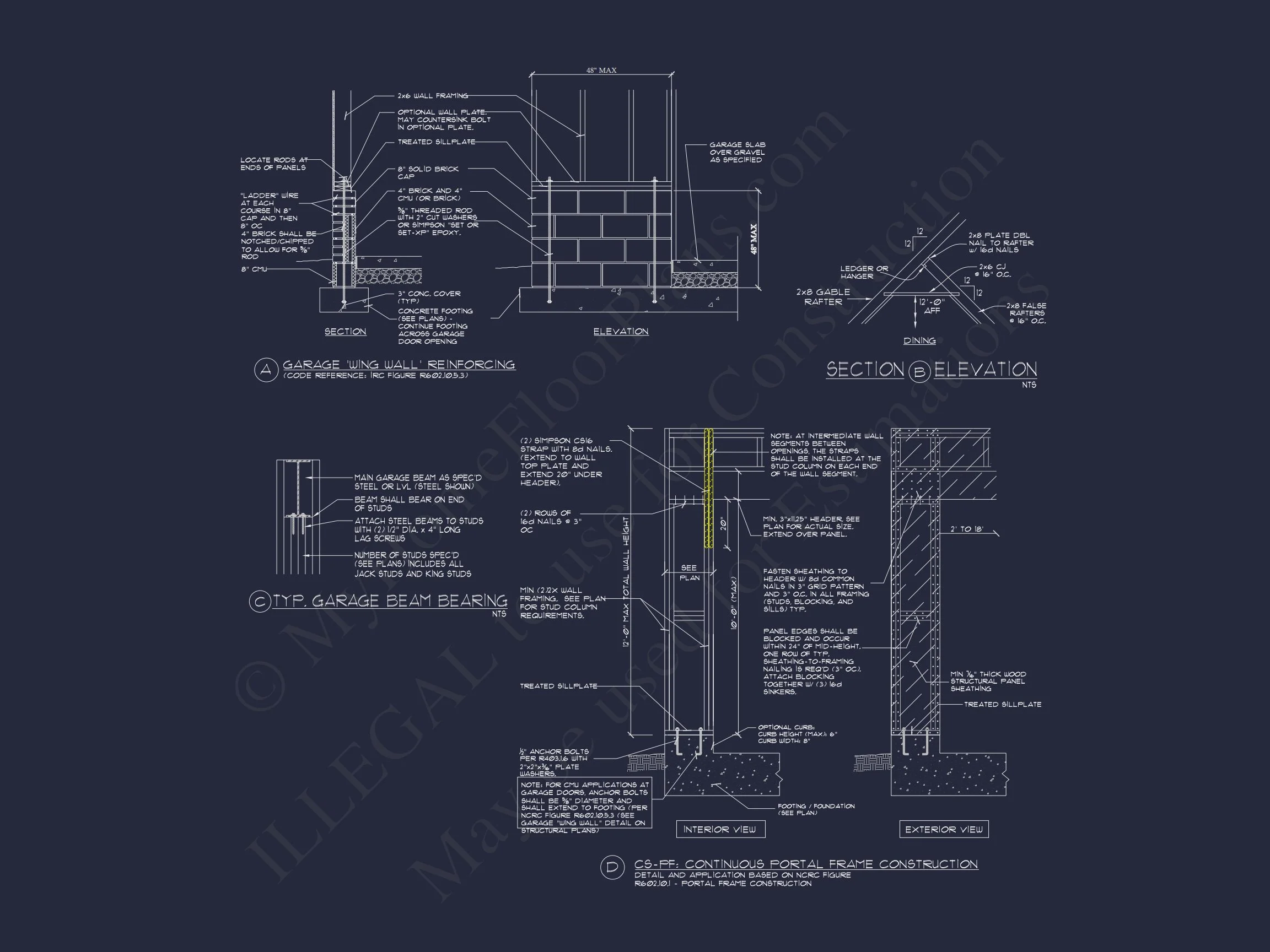 16-1693 HOUSE PLAN - Traditional Home Plan - 3-Bed, 2-Bath, 1,450 SF 11 Craftsman house Plan with Spacious Garage and Open Floor Design
