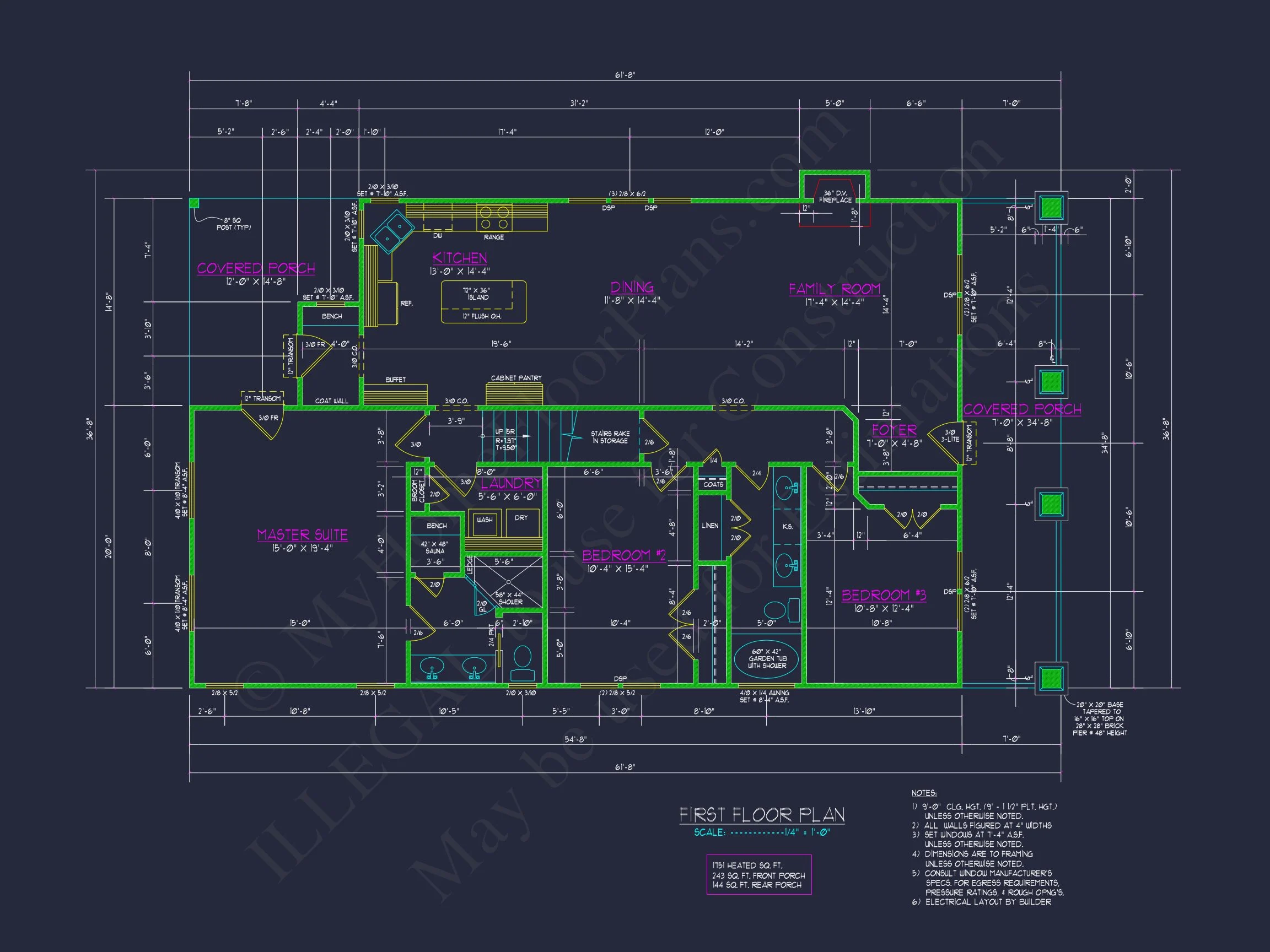 16-1692 HOUSE PLAN - Traditional Cottage Home Plan - 3-Bed, 2-Bath, 1,600 SF 5 Craftsman house Plan with Spacious Floor Layout and Detailed CAD Designs