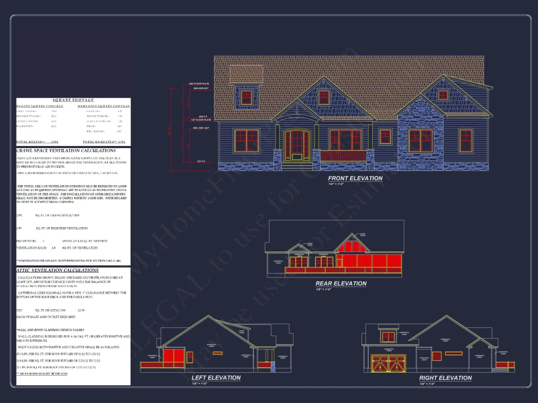 Custom house Plan with Open Floor Layout & 3 Bedrooms