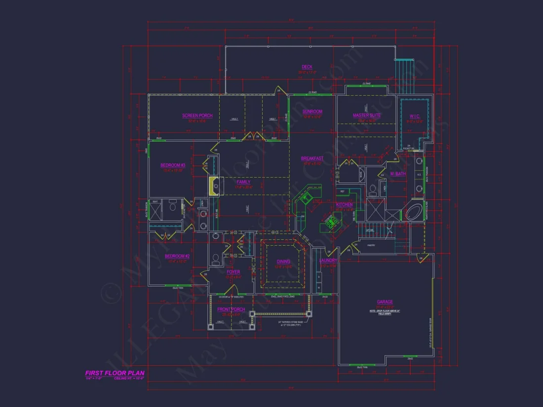Custom house Plan with Open Floor Layout & 3 Bedrooms