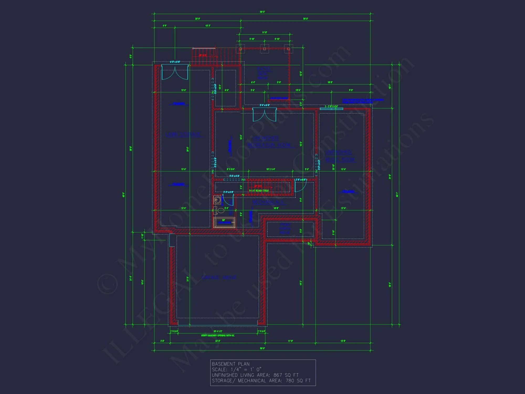 Efficient house Plan: Detailed Floor Plan with CAD Designs
