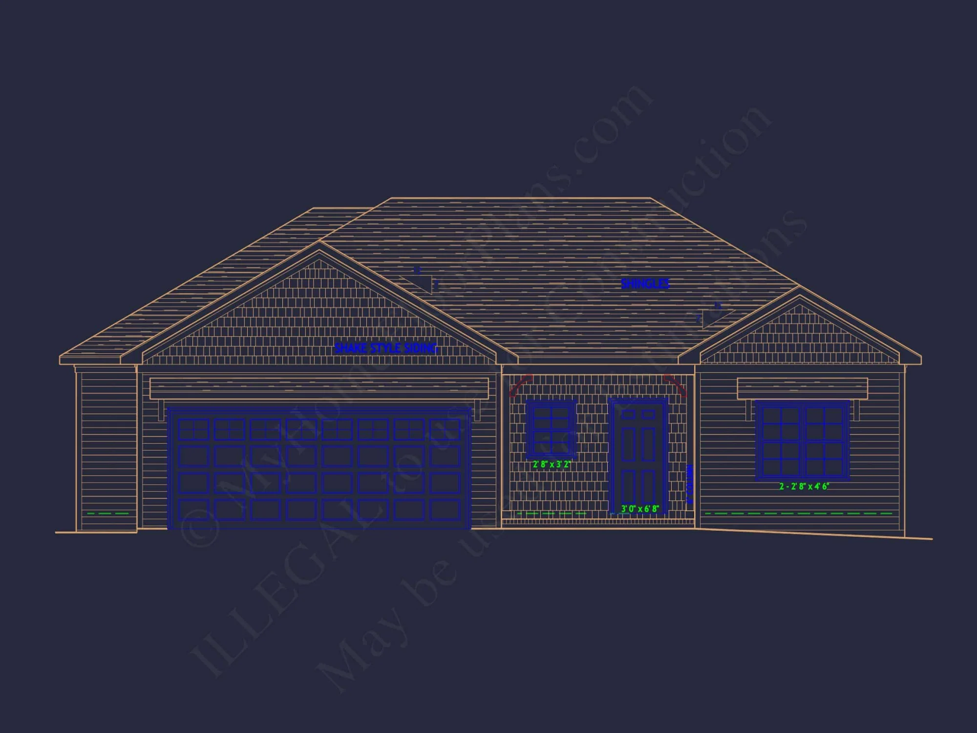 Efficient house Plan: Detailed Floor Plan with CAD Designs