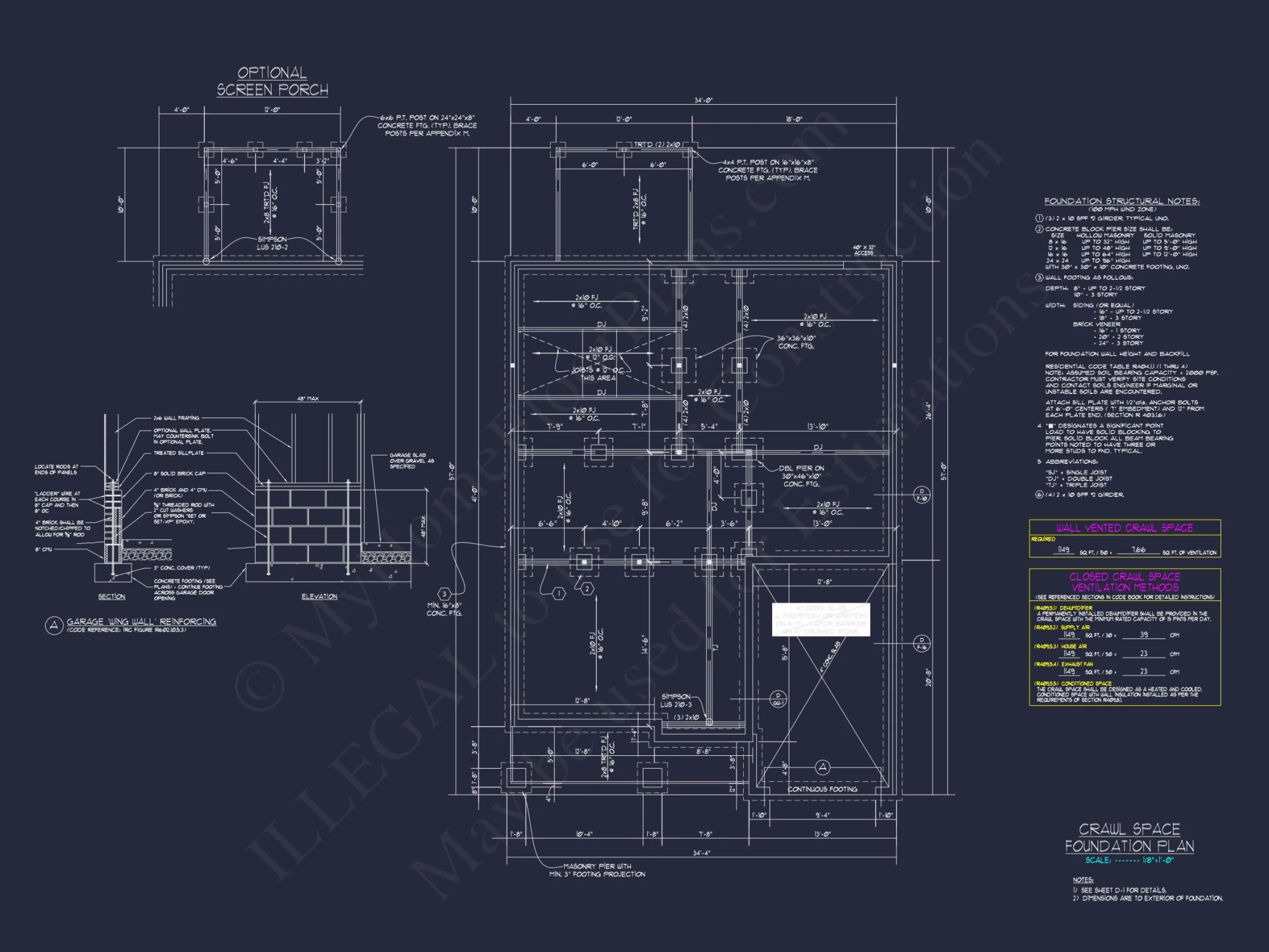 Craftsman house Plan with 1.5 Floors, Open Floor Layout